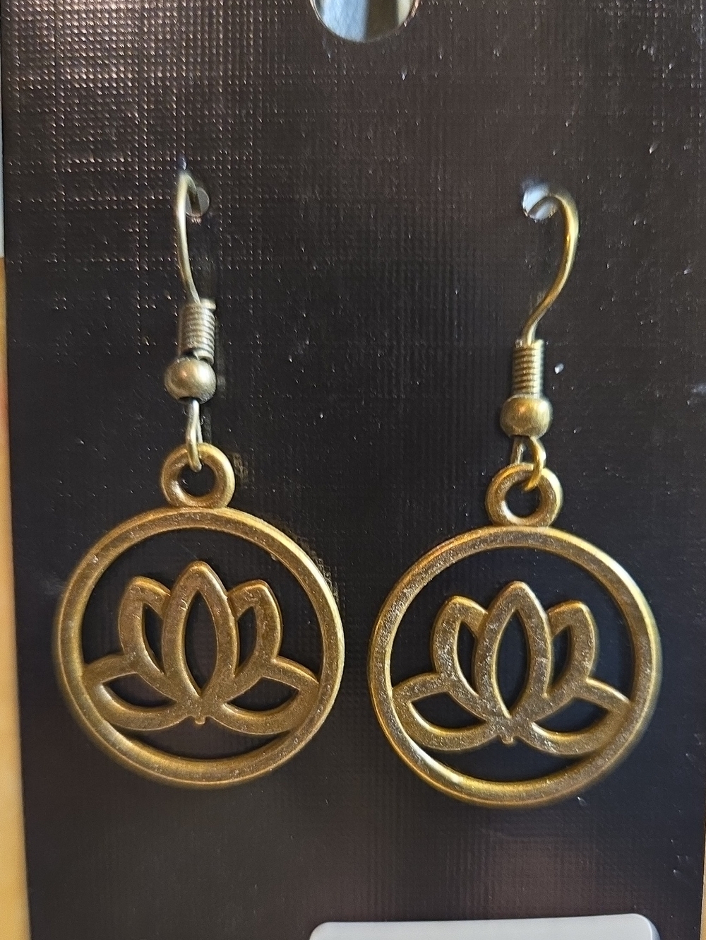 Gold Lotus Drop Earrings - Women Jewelry